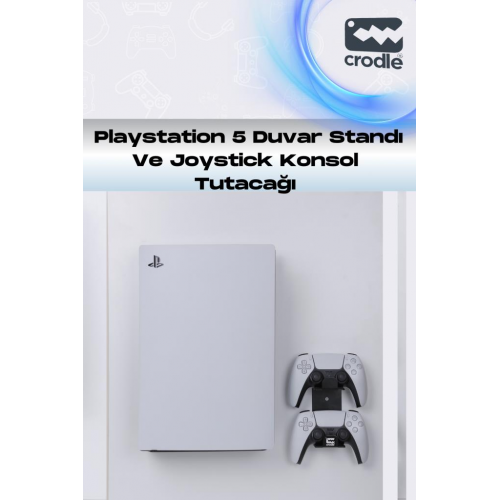 2'li Fırsat Playstation 5 Duvar Standı ve Joystick Konsol Tutacağı Yerden Tasarruf Gaming Aksesuar