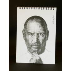 50 Sayfa Beyaz Eskiz Defter Steve Jobs Figürlü Seyahat Okul İçin Yumuşak Kapaklı Günlük Planlayıcı