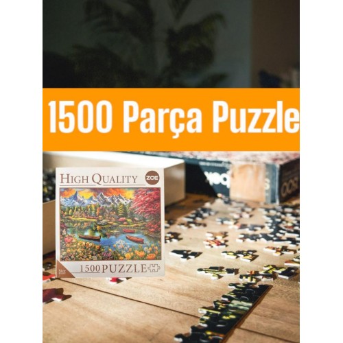 Lisanslı Göl Evi 1500 Parça High Quality Puzzle Yetişkin Ve Çocuklar Için Eğitici Yapboz