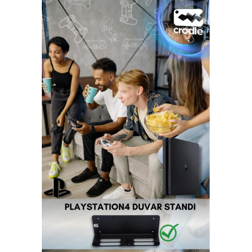 Playstation 4 Duvar Standı Yerden Tasarruf Rahat Hava Akışı Gaming Aksesuar Konsol Tutacağı