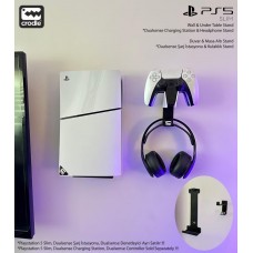 Playstation 5 Slim Duvar Standı ve Şarj İstasyonu Standı Gaming Aksesuar